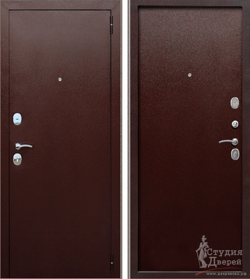 Дверь металлическая Титан мет/мет Антик медь